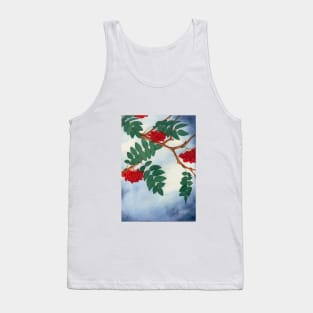 MOUNTAIN ASH LEAVES TREE TREES BLUE SKY SPRING SEASONS Tank Top